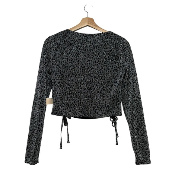 NWOT REVOLVE SUPERDOWN Syna Ruched Top Silver Leopard S - Picture 10 of 12